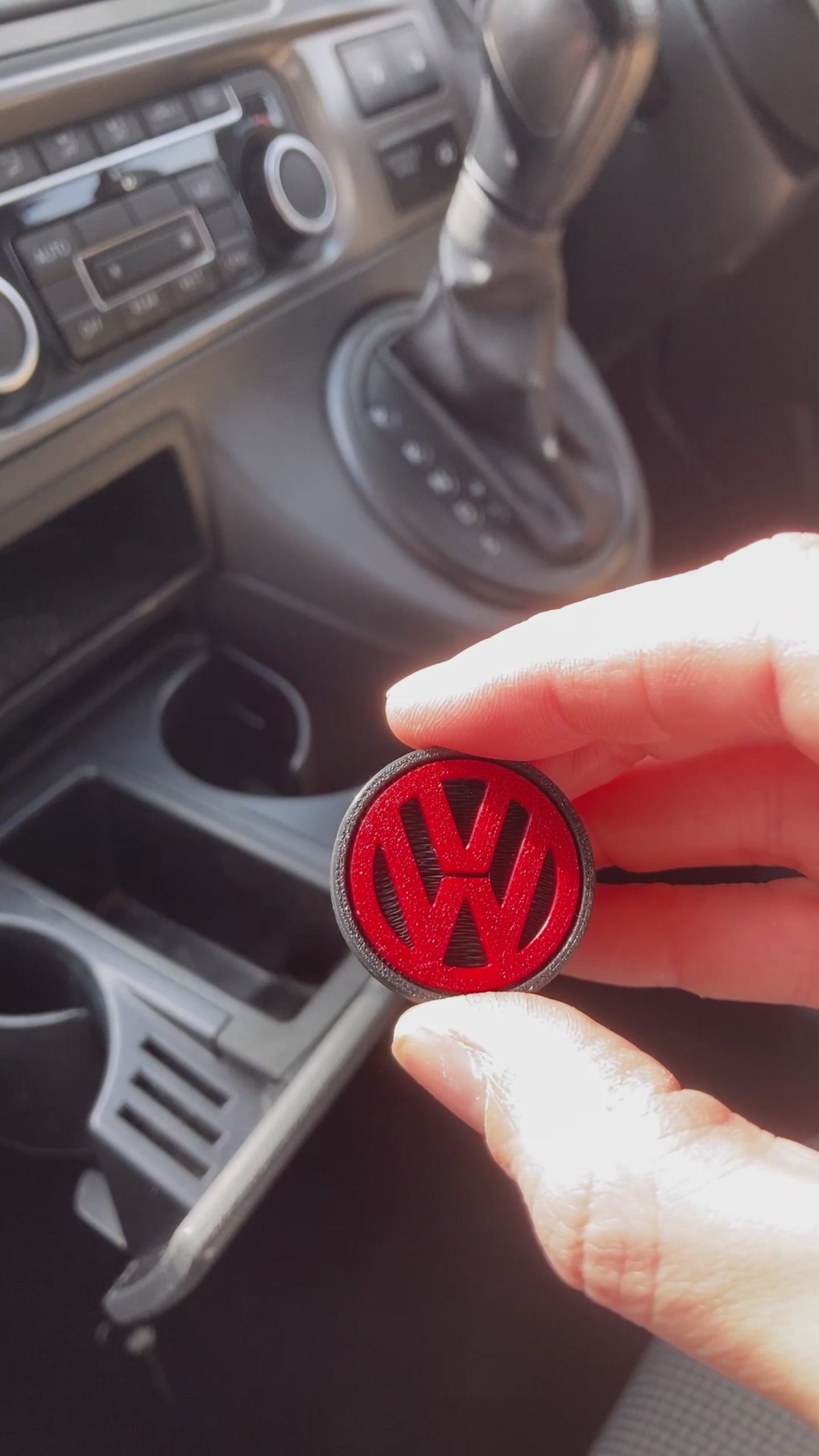 Red VW styled 12v socket cover video